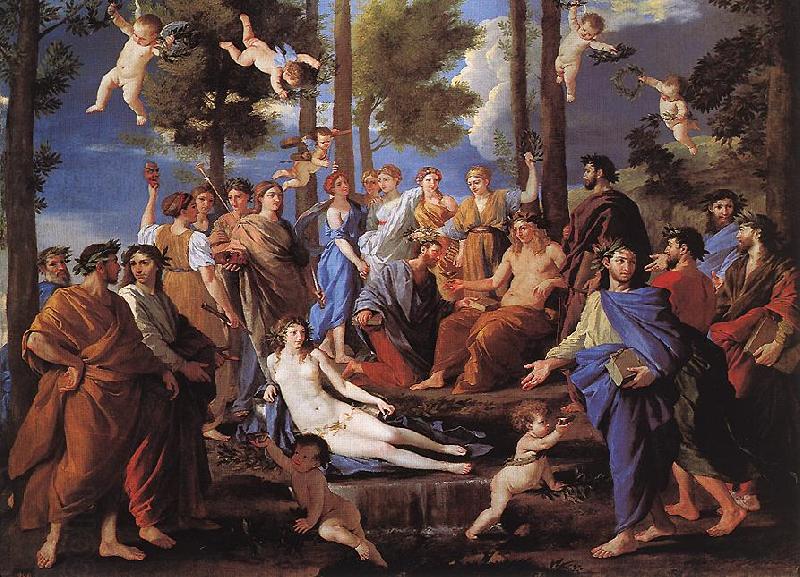 Nicolas Poussin Apollo and the Muses (Parnassus) China oil painting art
